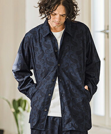 【CAMBIO(カンビオ)】コーデュロイ×ペイズリーorig.柄シャツアウター(24205CM) 【CAMBIO(カンビオ)】コーデュロイ×ペイズリーorig.柄シャツアウター(24205CM)