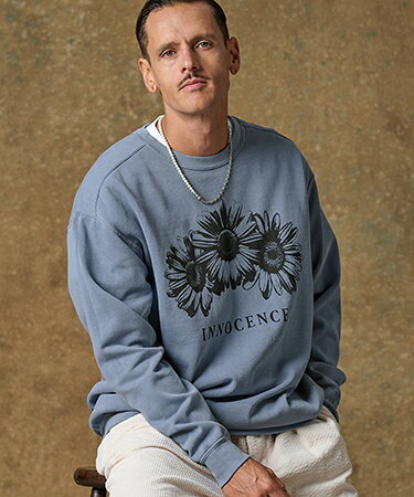 Printed Pigment Sweat（Daisy）スウェット(TRM24-T022A)