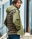 【felkod(フィルコッド)】Flannel Check ×Ripstop Combination Hooded Shirts フーデッドシャツ(F24F05...