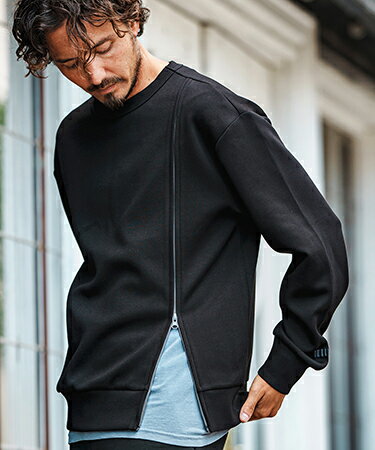 【felkod(フィルコッド)】Zip Accent Cardboard Knit Pullover