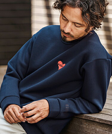 【felkod(フィルコッド)】Heart Logo Cardboard Knit Pullover