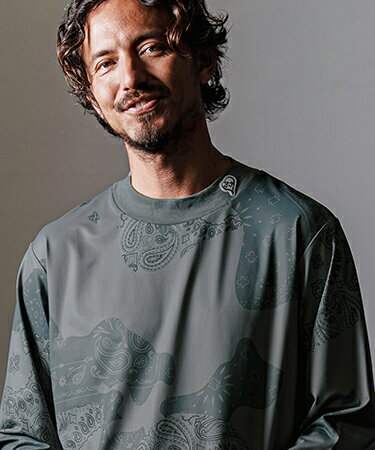 white x BK pattern gray x GR pattern black x GR pattern ▼製品説明 【by CAMBIO】 --CAMBIO -- 181cmのモデルがMサイズを着用。軽さのある素材感のモックネックカットソー。カモ柄とバンダナ柄をかけ合わせた、オリジナルパターンを使用しています。柄の中に所々散りばめられたブランドアイコンのハートが愛らしいデザイン。衿元にはハートワッペン、背中にはブランドロゴをセット。同素材のパンツ(1M24F100)とセットアップで着用も可能です。※着用画像と商品単体画像で色が異なる場合がございます。※商品単体画像を実物により近づけております。 ▼寸法(平置き) Sサイズ／身丈:68cm 身幅:53cm 肩幅:43cm 袖丈:59.5cm Mサイズ／身丈:70.5cm 身幅:55cm 肩幅:44.5cm 袖丈:61cm Lサイズ／身丈:73cm 身幅:57cm 肩幅:46cm 袖丈:62.5cm XLサイズ／身丈:73cm 身幅:59cm 肩幅:47.5cm 袖丈:62.5cm ※製造元提供。 素材 ポリエステル:85%　ポリウレタン:15%