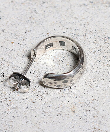 【VIVIFY(ビビファイ)】【予約販売ご注文から1ヶ月後出荷】 Back Hallmarks Pierce-Hammered finish-Round ピアス 片耳・1P(VFP-305)