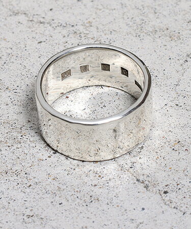 【VIVIFY(ビビファイ)】【予約販売ご注文から1ヶ月後出荷】 Back Hallmarks Ring- Mirror finish -10mm ハンマードリング(VFR-177)