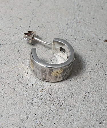 【VIVIFY(ビビファイ)】【予約販売ご注文から1ヶ月後出荷】 Back Hallmarks Pierce- Hammered finish -Middle w-gold ピアス 片耳・1P(VFP-311)