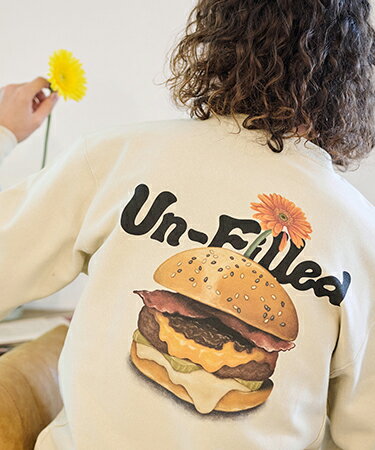 Rakuten - 【un-filled(アンフィルド)】U.F BURGER HEAVY CREW SWEAT スウェット(SDUF-2478)