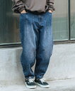 【CAMBIO(カンビオ)】Hem Darts Design Balloon Silhouette Tuck Denim Pants デニムパンツ(S42825cmb)
