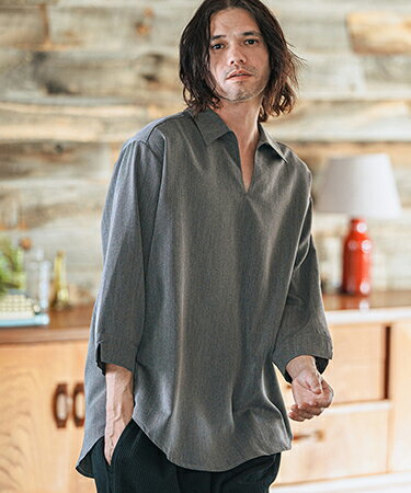 【CAMBIO(カンビオ)】Drape 3-4 Sleeve Skipper Pullover Sh