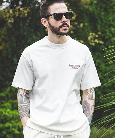 【MROLIVE(ミスターオリーブ)】USED 17-1 EMERALD COTTON -EMBROIDERY S-S T-SHIRT Tシャツ(M251145)