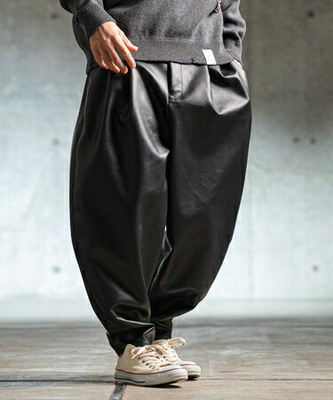 Rakuten - 【GLIMCLAP(グリムクラップ)】Synthetic leather balloon silhouette pants バルーンパンツ(18-007-gls-cf)