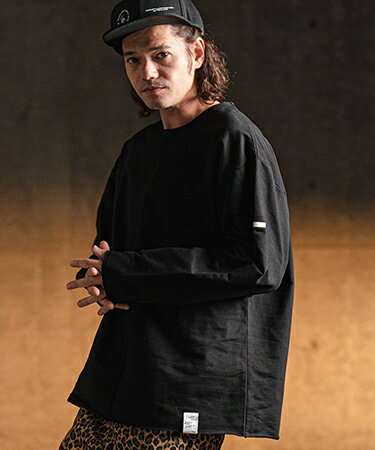 【GLIMCLAP(グリムクラップ)】Boxy silhouette long sleeve T-shirt スウェット(18-019-gls-cf)