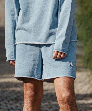 Rakuten - 【1minute 1second(ワンミニットワンセカンド)】heavy weight knit denim cut off shorts ショートパンツ(1M25H060)
