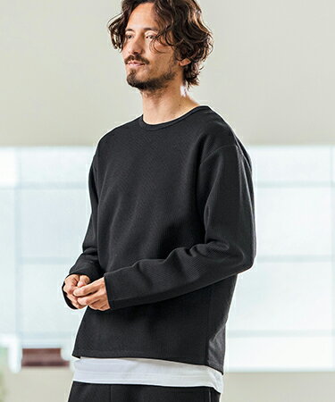 【Magine(マージン)】Waffle Fabric Long Sleeve T-shirts カットソー(MGN-251-013)