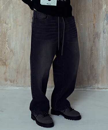 【A Good Bad Influence(ア グッド バッド インフルエンス)】RELAX DENIM PANTS イージーデニムパンツ(AGBI-25AW-PT01)