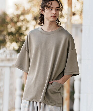Rakuten - 【CAMBIO(カンビオ)】ルーズシルエットサイドポケットポンチTシャツ(CMB-R0155)