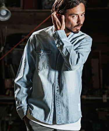 【wjk reluxe】【予約販売4月下旬〜5月上旬入荷】tight knit denim no collar western shirt ノーカラーウェスタンシャツ(WR25S-04)