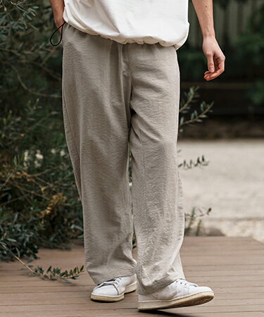 【CAMBIO(カンビオ)】Peach Skin Wide Straight Pants ワイドストレートパンツ(CAM25SS-007)