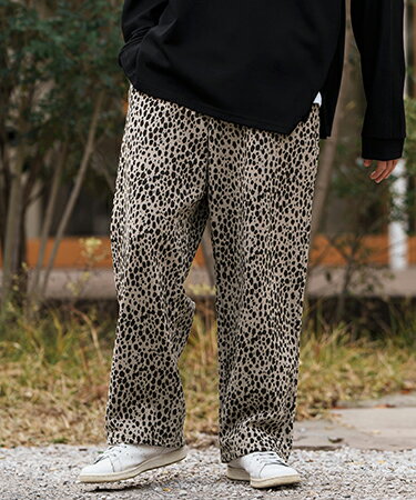 Rakuten - 【CAMBIO(カンビオ)】Leopard Wide Straight Sweat Pants スウェットパンツ(S45425cmb)