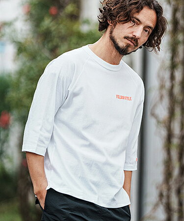 Rakuten - 【felkod(フィルコッド)】 Dry touch Relax Silhouette 3-4 Sleeve Embroidery Tee Tシャツ(F25S270)