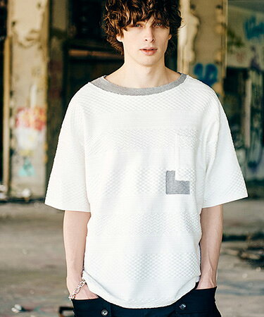【glamb(グラム)】Boat Neck Layered T-Shirt ボートネックレイヤードTシャツ(GB0225-CS13)