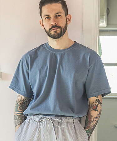 【MROLIVE(ミスターオリーブ)】LOOP-WHEELED PLAIN KNIT -USED ONE POINT T-SHIRT Tシャツ(M252104) 【MROLIVE(ミスターオリーブ)】LOOP-WHEELED PLAIN KNIT -USED ONE POINT T-SHIRT Tシャツ(M252104)