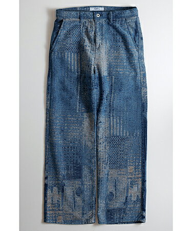 樂天商城 - 【FDMTL(ファンダメンタル)】BORO JAQUARD WIDE PANTS 3YR WASH ワイドパンツ(FA25PN37U)