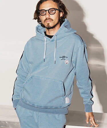 【seventy seven(セブンティセブン)】denim jersey P-O parka ニットデニムパーカー(7725S010)