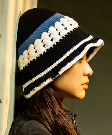 【430(フォーサーティ)】 KNIT LINE HAT ニットハット(25-102)