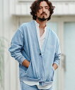 【1minute 1second(ワンミニットワンセカンド)】knit denim embroidery cardigan ニットデニムカーディガン(1M25N...