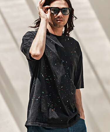 Rakuten - 【CAMBIO(カンビオ)】Pigment Wash Paint Splash Tee Tシャツ(S47425cmb)
