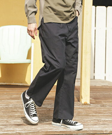 【MROLIVE(ミスターオリーブ)】【予約販売9月上旬〜中旬入荷】GERMAN DUCK -WASHED WIDE STRIGHT PANTS パンツ(M253110)