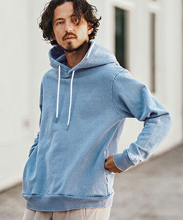 【felkod(フィルコッド)】 Knit Denim Spindle Pull Parka スピンドルパーカー(F25A080)