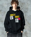 【glamb(グラム)】GUNS N ROSES Patchwork Hoodie ガンズアンドローゼスパッチワークフーディ(GB0325-CS03)