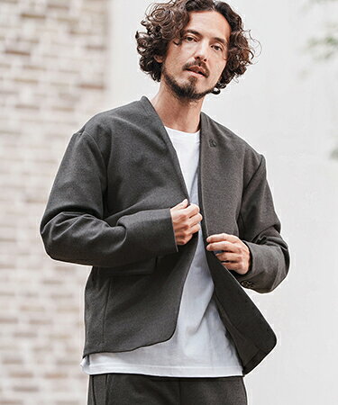 樂天商城 - 【1minute 1second(ワンミニットワンセカンド)】collarless jacket with heart embroidery ノーカラージャケット(1M25A090)