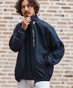 【1minute 1second(ワンミニットワンセカンド)】【予約販売9月上旬〜中旬入荷】cotton like nylon jacket with logo print スタンドカラージャケット(1M25A150)(4)