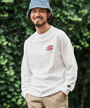 【1minute 1second(ワンミニットワンセカンド)】long sleeve t-shirt with speech bubble ロングスリーブTシャツ(1M25A240)
