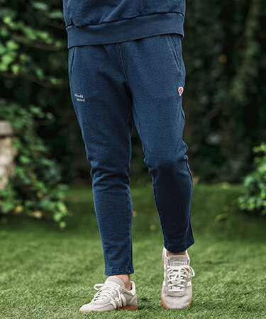 Rakuten - 【1minute 1second(ワンミニットワンセカンド)】heavy weight knit denim pants with cursive embroidery ニットデニムイージーパンツ(1M25A080)