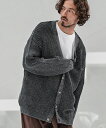 【CAMBIO(カンビオ)】【予約販売10月上旬~中旬入荷】Powder Bleach Waffle Cotton Knit Cardigan ニットカーディガン(PF-252-004)