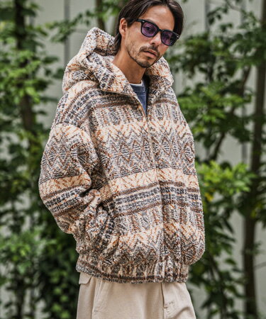 【CAMBIO(カンビオ)】【予約販売9月下旬〜10月上旬入荷】Oversized Hooded Boa Jacket ボアジャケット(CAM25AW-018)