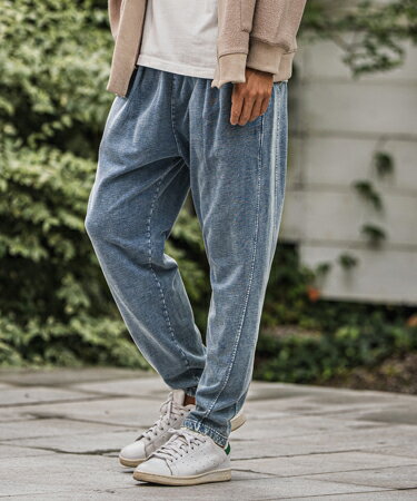 Rakuten - 【CAMBIO(カンビオ)】Chemical Wash Indigo Sweat Tuck Pants スウェットパンツ(CMP-252-005)