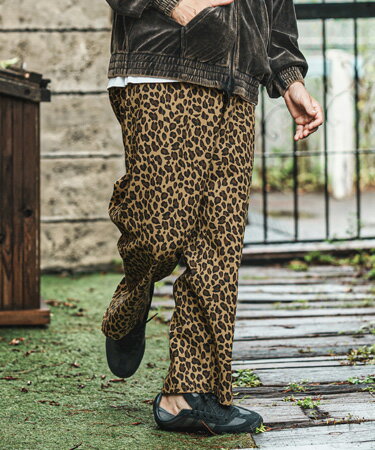 樂天商城 - 【CAMBIO(カンビオ)】Leopard Twill Wide Straight Pants ワイドストレートパンツ(A55425cmb)