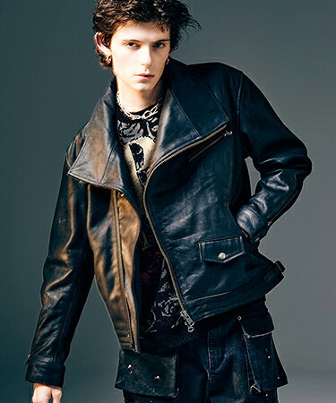 【glamb(グラム)】【予約販売12月下旬〜1月上旬入荷】High Neck Leather Jacket ハイネックレザージャケット(GB0425-JKT01)