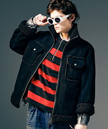 【glamb(グラム)】【予約販売12月下旬〜1月上旬入荷】High Neck Corduroy Ranch Jacket ハイネックコーデュロイランチジャケット(GB0425-JKT08)