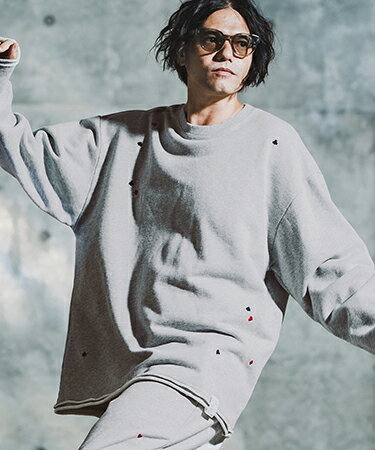 Card Stitch Emblem Sweat shirt スウェットプルオーバー(192-033-gla-cf)