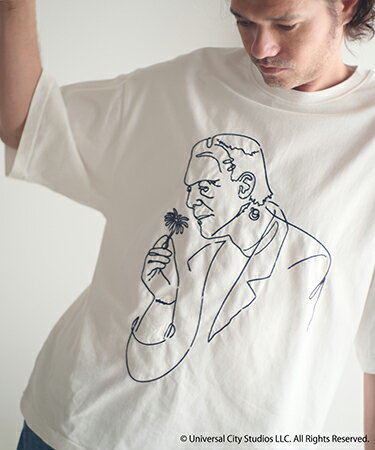 【ADAM PATEK(アダムパテック)】Frankenstein flower stitch T Tシャツ(AP2524021)