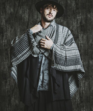 【NO ID.(ノーアイディー)】 4WAYツイストニットポンチョ(457010-336K)