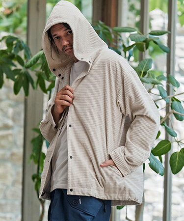Rakuten - 【CAMBIO(カンビオ)】Waffle Corduroy Hoode Shirts フーディーシャツ(A55725cmb)