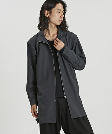 【NO ID.(ノーアイディー)】ZIPロングSH シャツ(457006-043S)