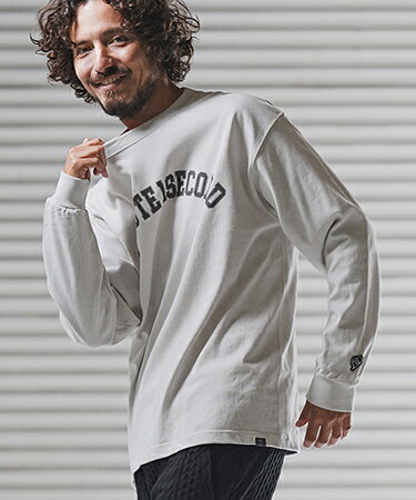 樂天商城 - 【1minute 1second(ワンミニットワンセカンド)】big silhouette college logo long cut&sewn ロングスリーブTシャツ(1M25F350)