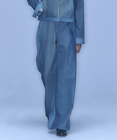 【HATRA(ハトラ)】【予約販売2月下旬〜3月上旬入荷】Mirage Bleach Denim ワイドデニムパンツ(BT07-26ss)